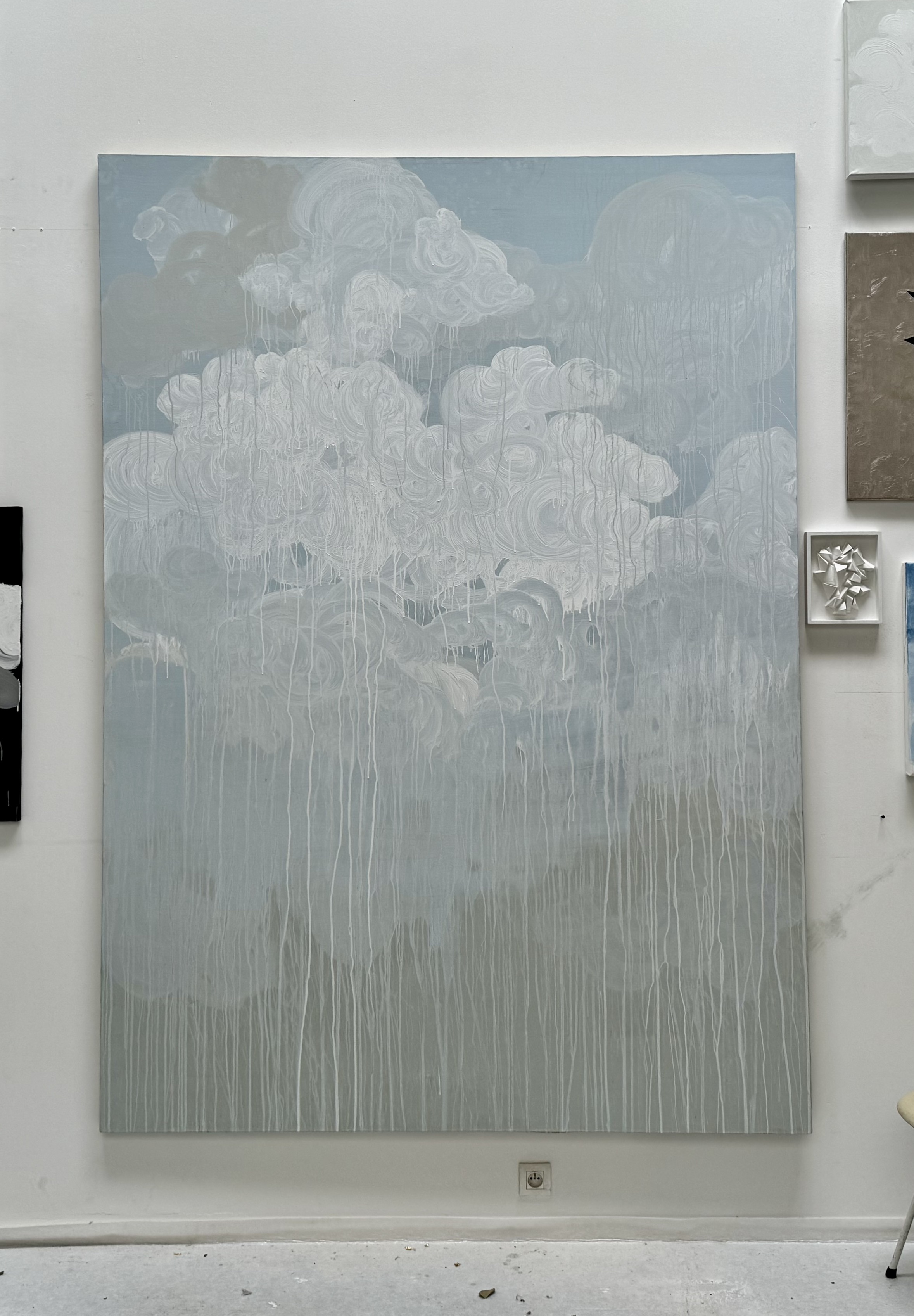 A PIECE OF SKY, acrylique sur toile, 250x180cm, 2022